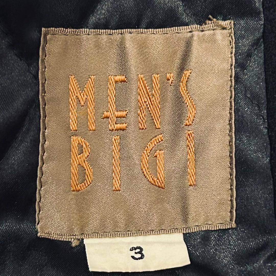 激レア メンズビギ 幻の スタジャン 80s アーチロゴ 日本製 レザー L