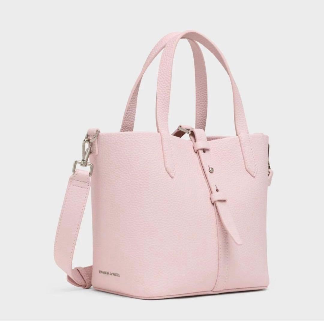 Beryl ベリル リサイクルレザーバケツバッグ コットンキャンディーピンク