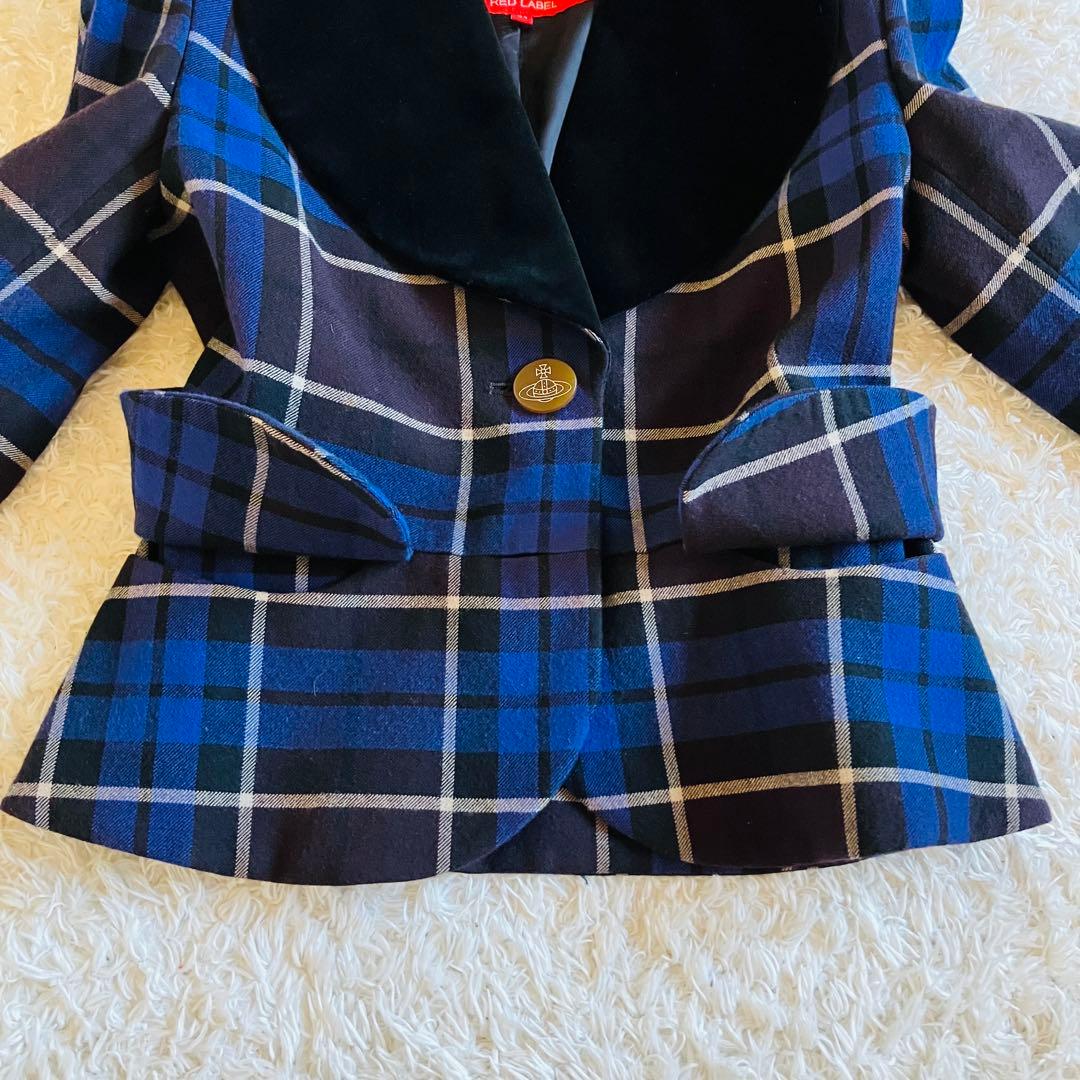 美品　ヴィヴィアンウエストウッド　ラブジャケット　チェック　ベロア　01