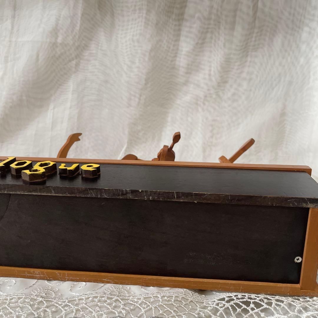 美品　prologue カラクリ　ピエロ　オルゴール　木製　置物　インテリア