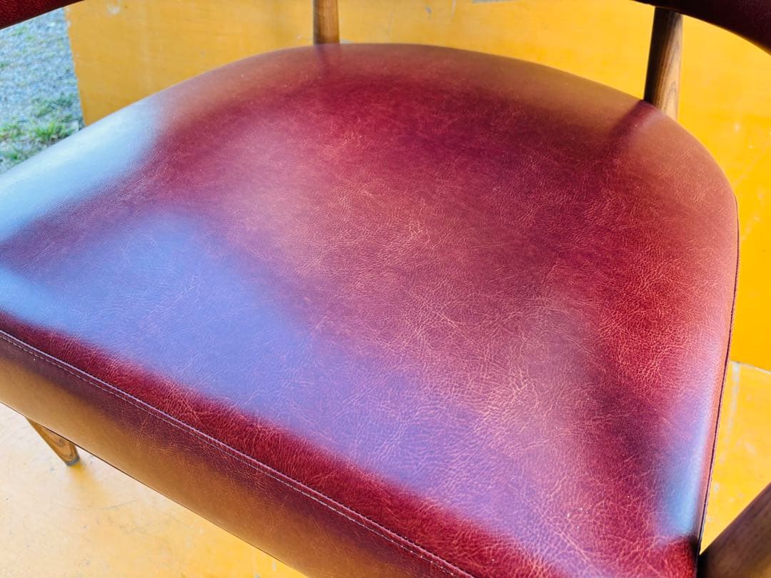 J59★アスプルンド★美品 アームチェア ラウンジチェア レザー 木製フレーム