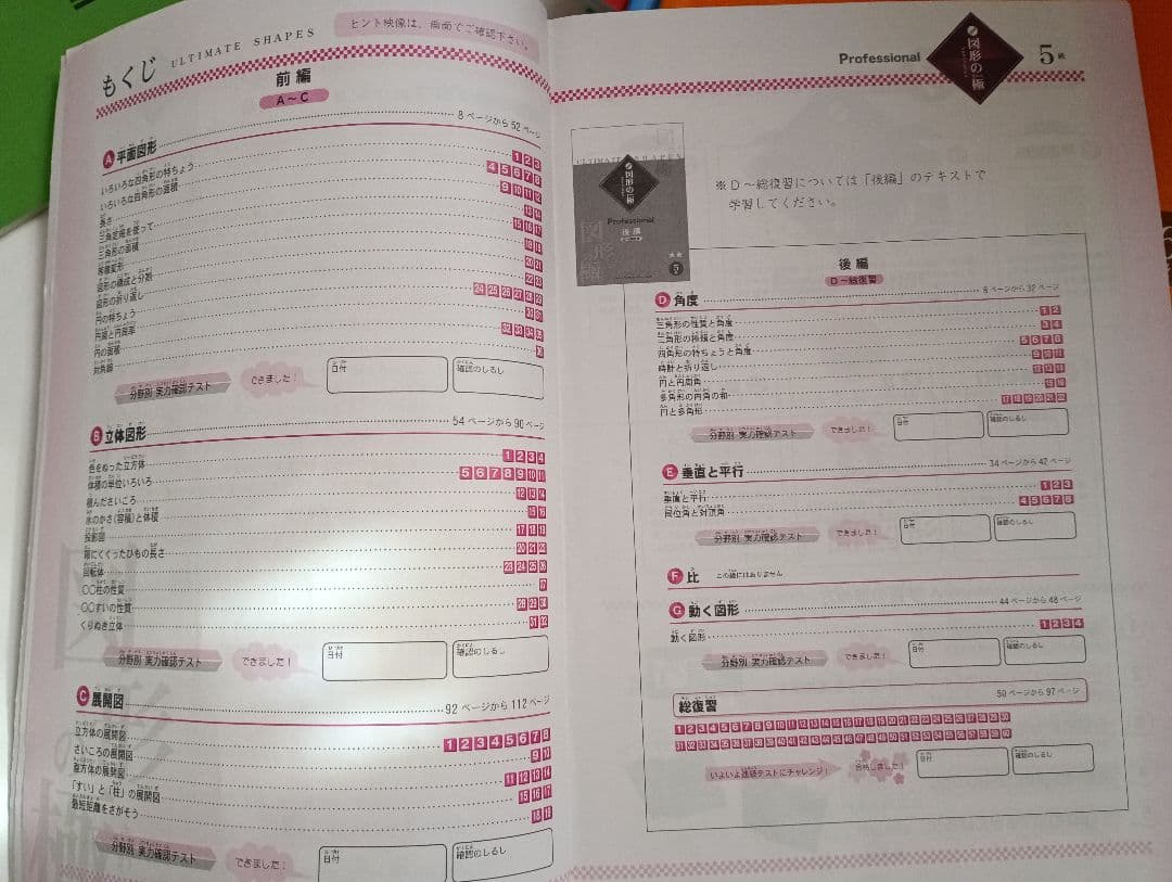 図形の極　10・9・8・7・6・5級　テキスト　解答解説　進級テスト　セット