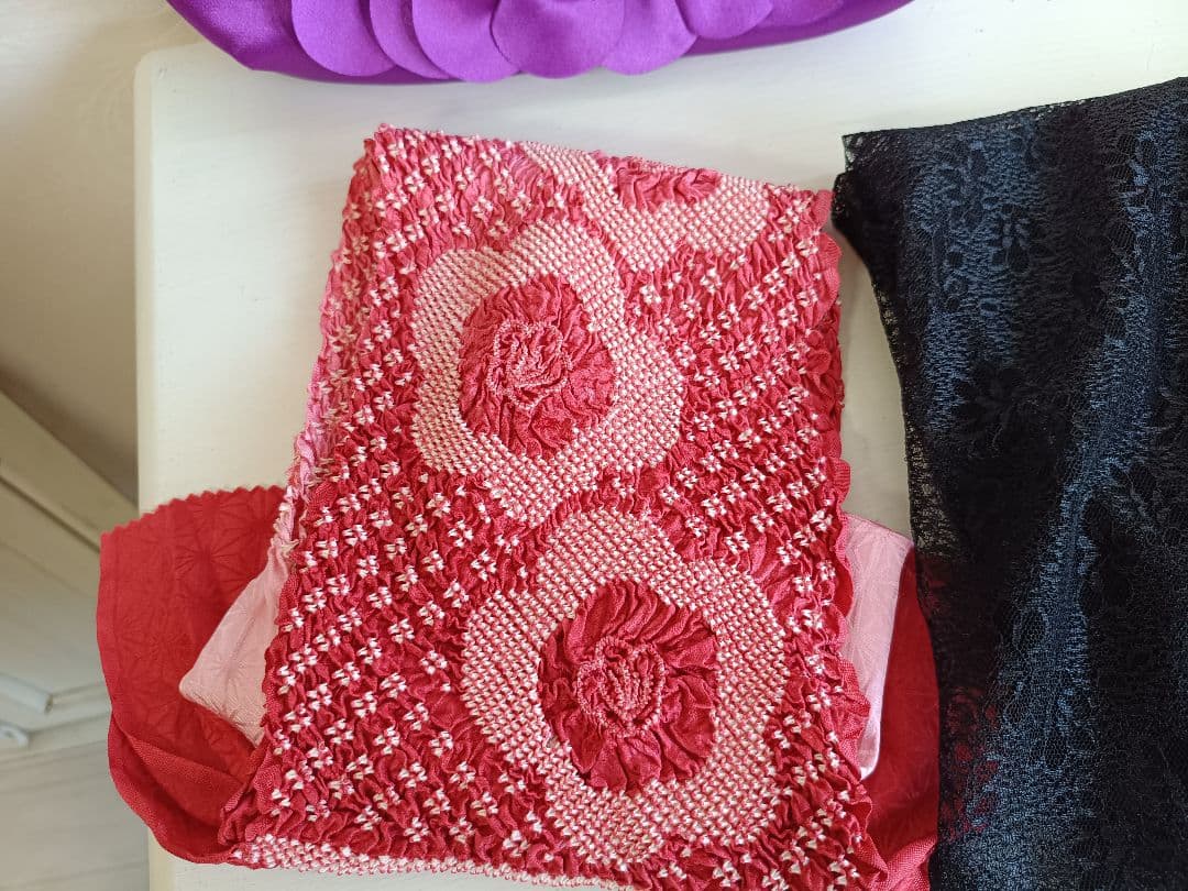 ブランド撫松庵着物とベルベット作り帯セット