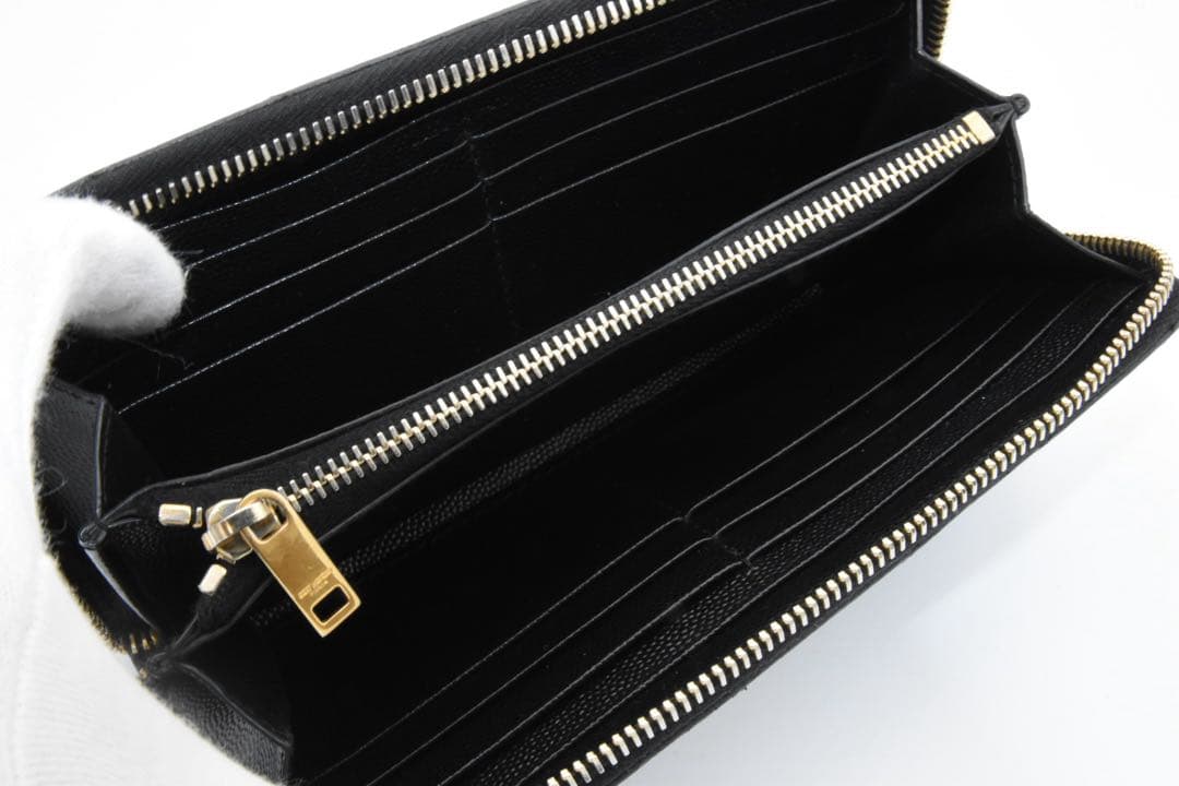 SAINT LAURENT ラウンドファスナー　カサンドラ　付属品有