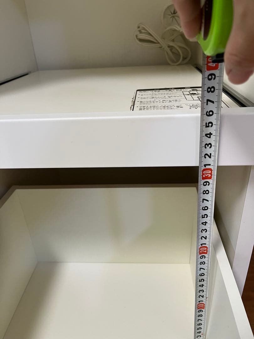 ホワイト 食器棚 ガラス扉付き