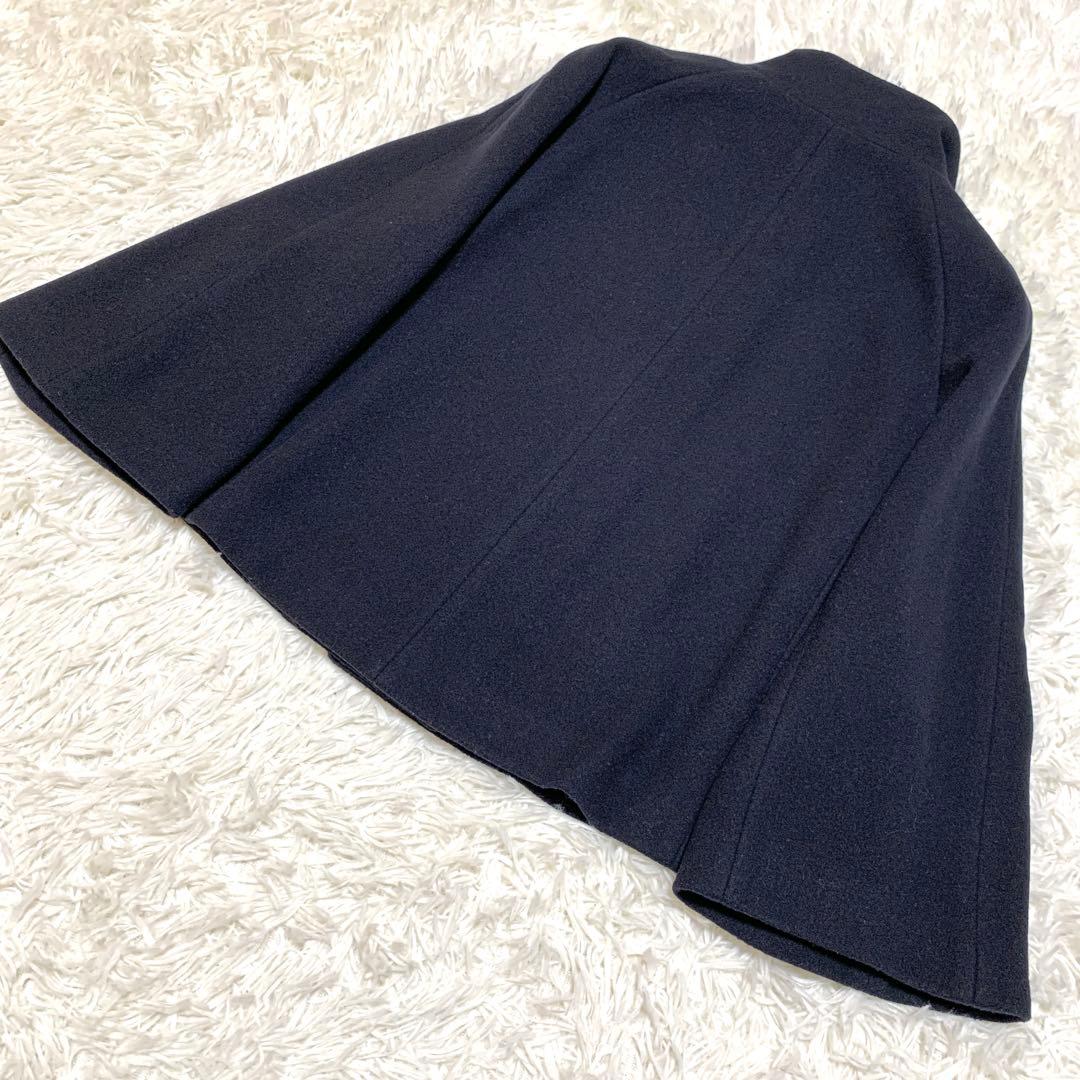 美品✨人気 アナイ ANAYI ウールビーバーショートコート ネイビー