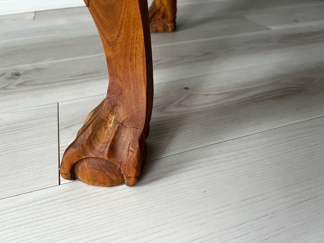 10月末まで【送料込】ヴィンテージ調 チーク無垢材コンソール チェスト 店舗什器