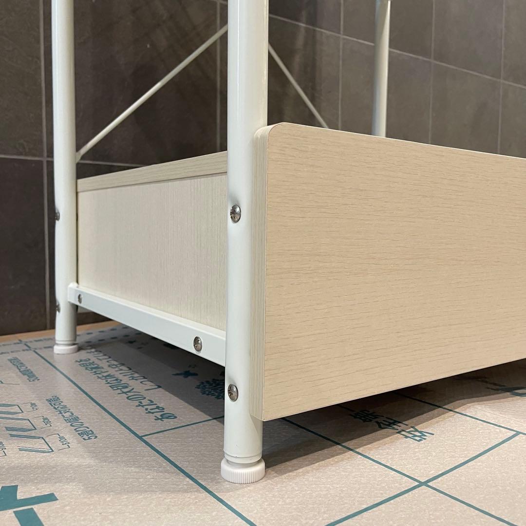 ホワイト 3段オープンシェルフ