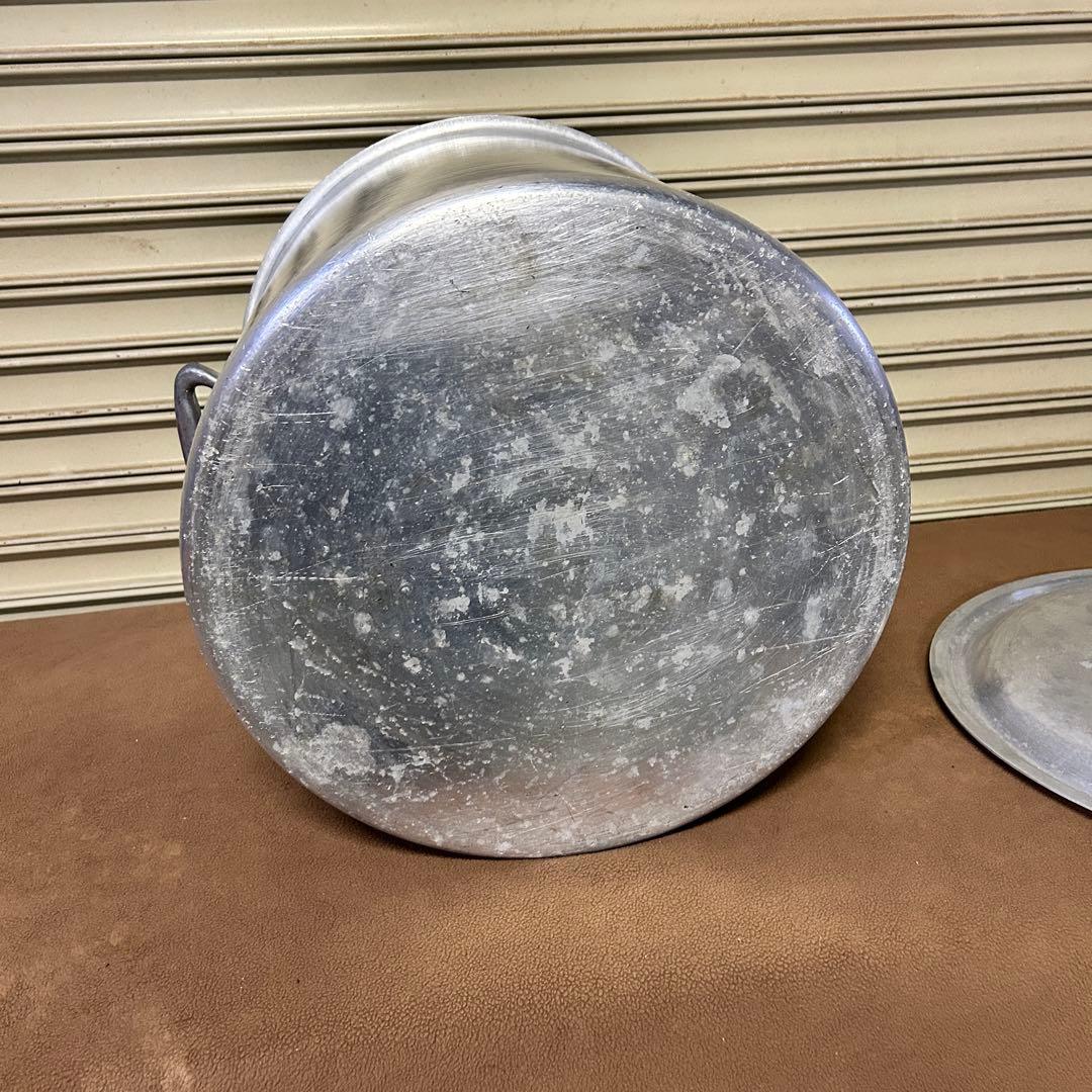 CF45★アルミ製★ 特大 蓋付 寸胴鍋 両手鍋 直径45㎝ 業務用 361