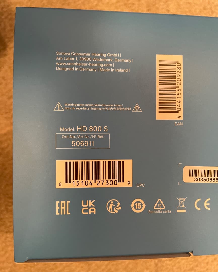 ゼンハイザー（SENNHEISER）HD800S（2025年10月に購入）