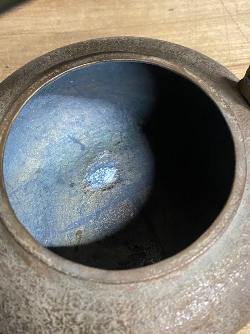 古い卍入瀟酒瓶 しょうしゃ 銅瓶 鉄瓶 茶道具