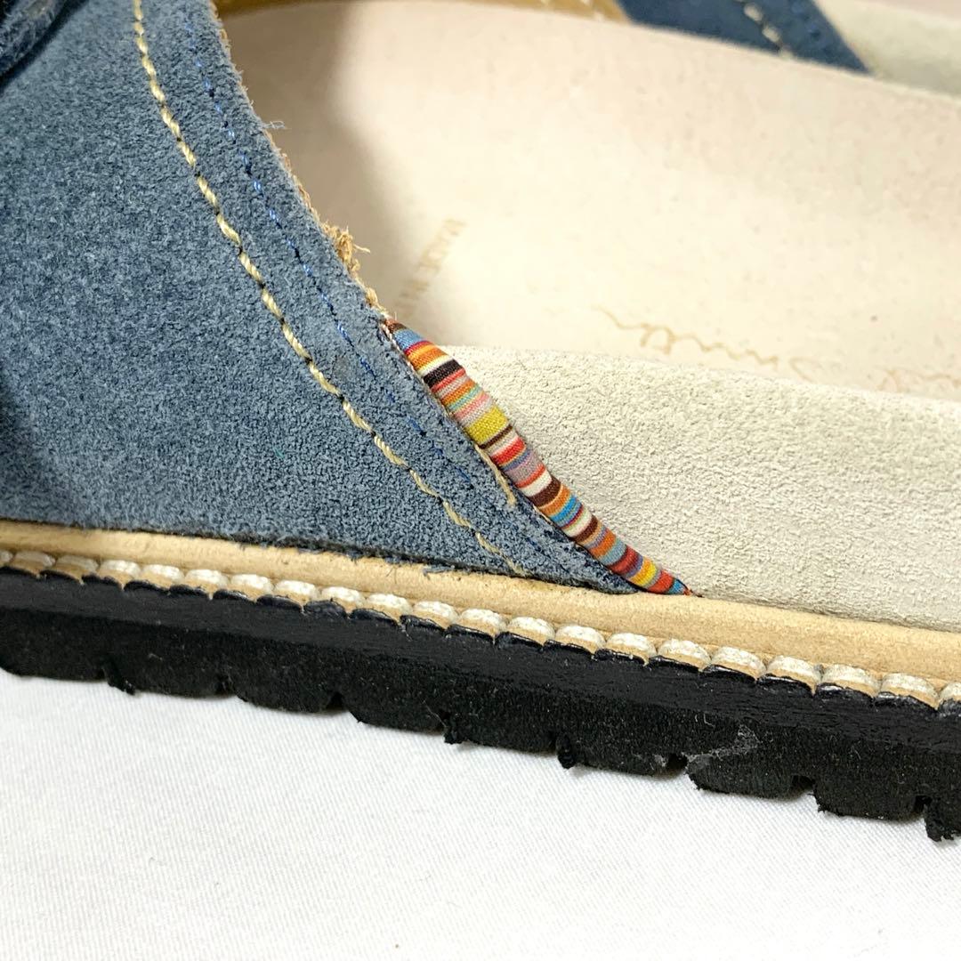 paul smith 【ポールスミス】レザーサンダル 7 ブルー イタリア製