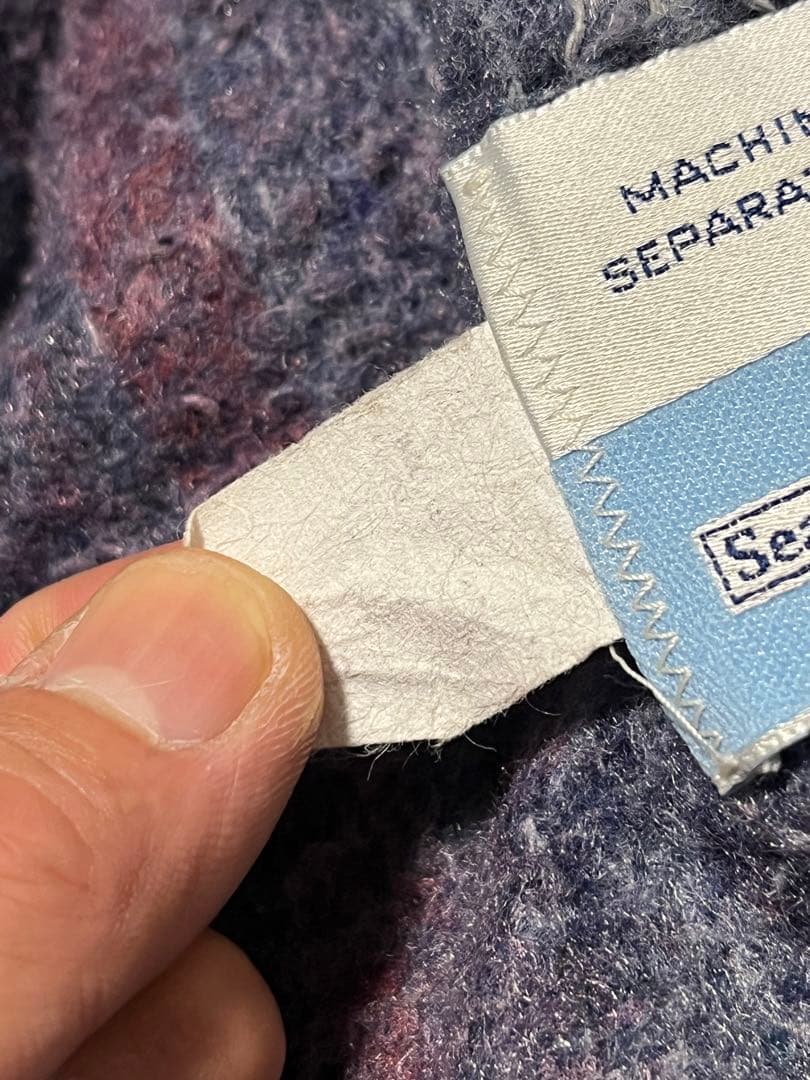 60s USA製 Sears デニムカバーオール 襟コーデュロイ ブランケット付