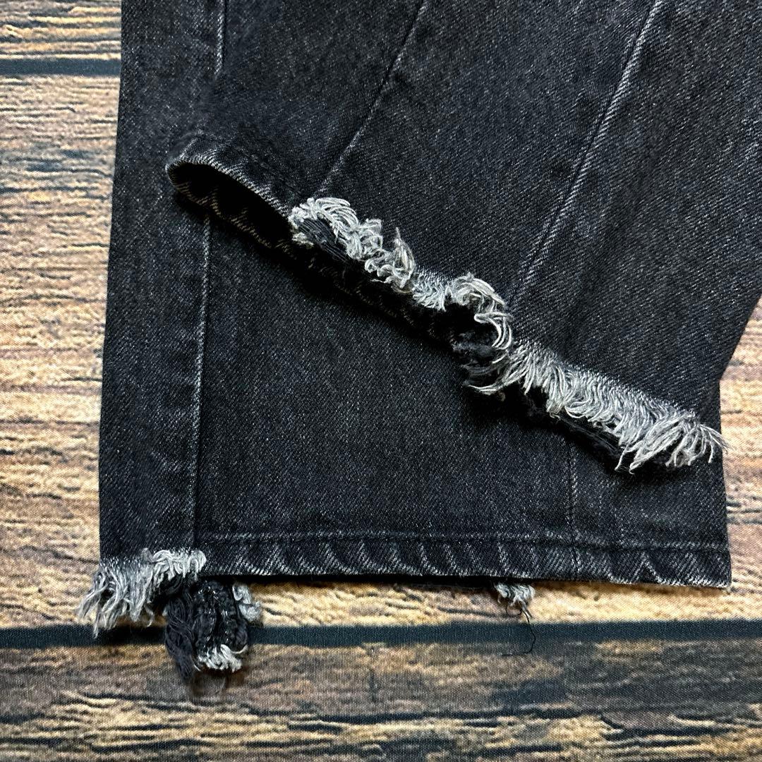 パンツ UNUSED / rebuild black denim pants