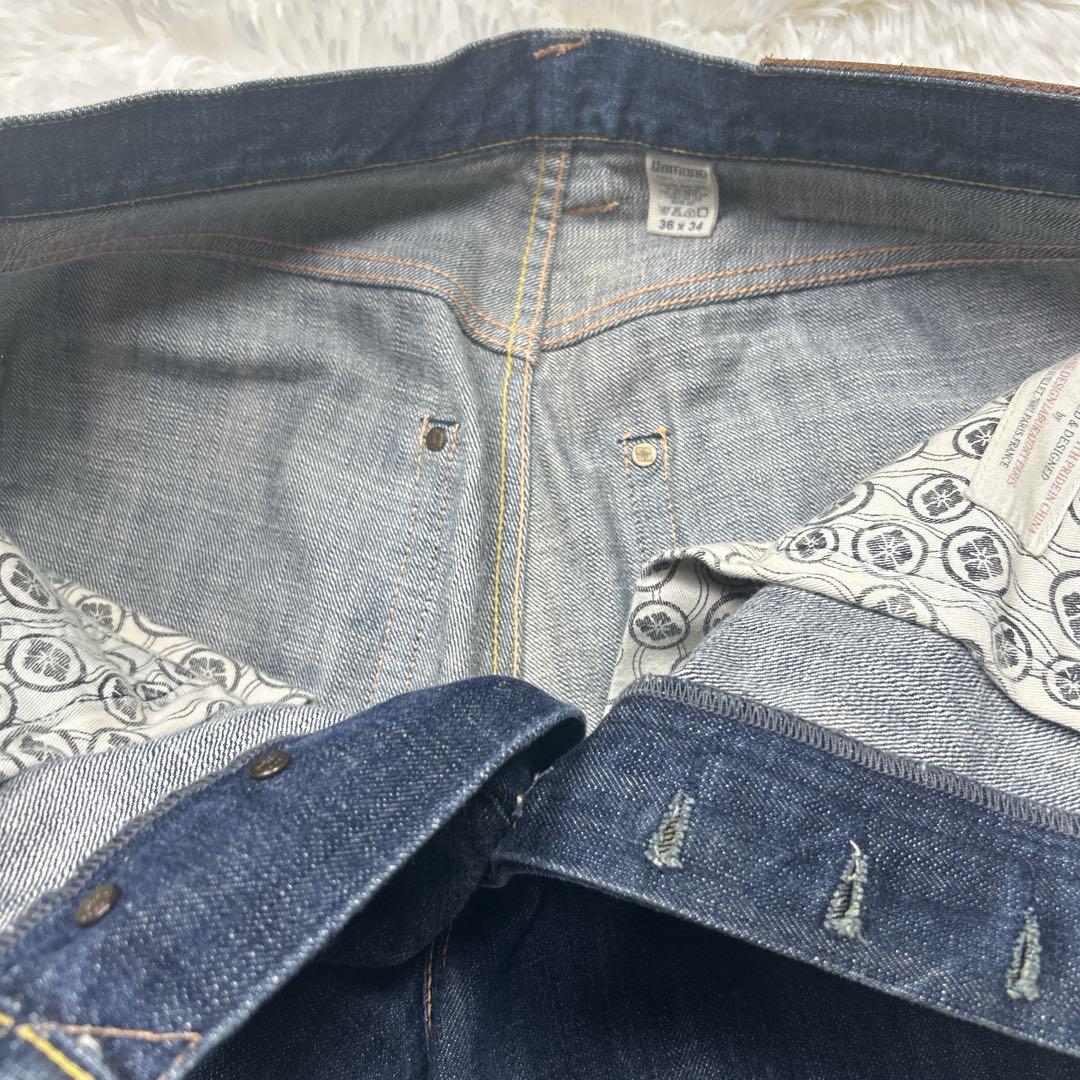 希少　ヤマネデラックス　1959 道楽　セルビッジ　ペンキ　股リベット　ワイド