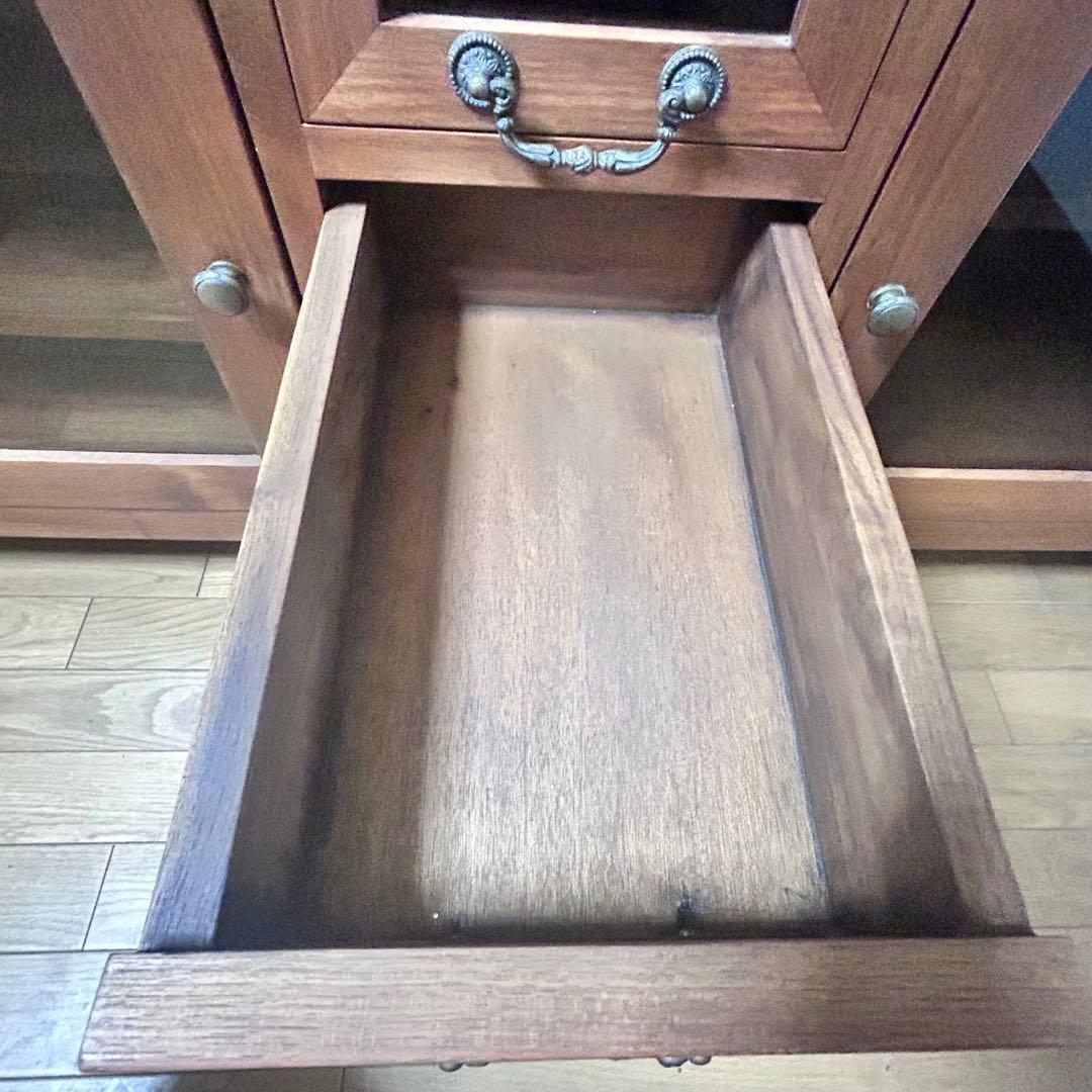 無垢材 サイドボード キャビネット 幅150cm アンティーク調　高級家具