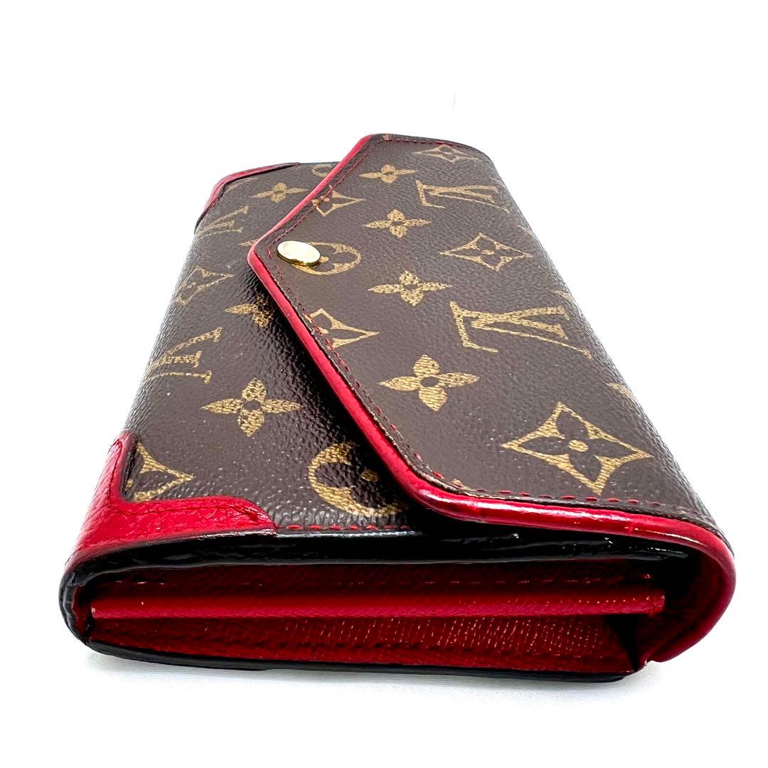 ルイヴィトン レティーロ モノグラム 新型ポルトフォイユサラ レッド