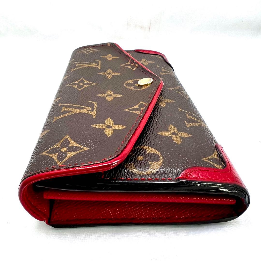 ルイヴィトン レティーロ モノグラム 新型ポルトフォイユサラ レッド