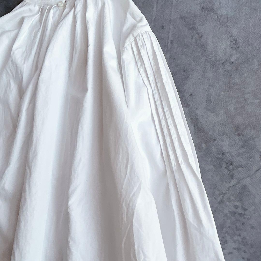 【美品】 un cinq ⿻ コットン 襟袖タック ブラウス セレモニー お仕事