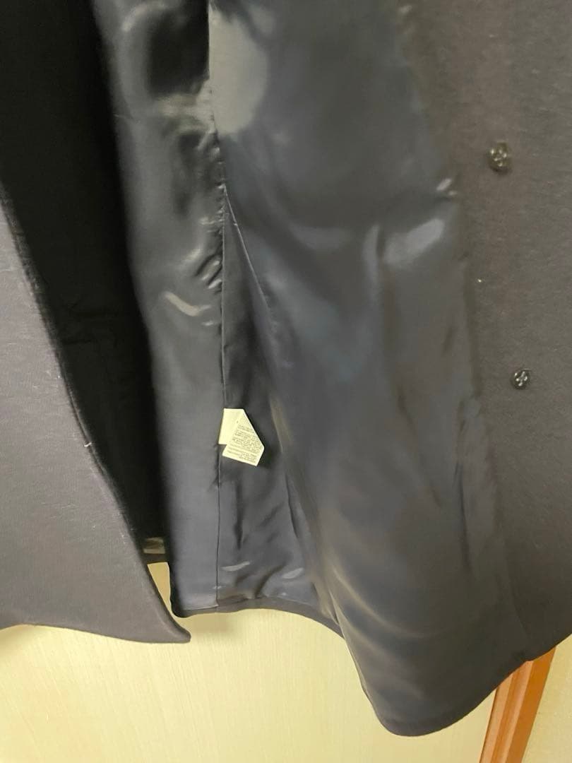 ネイビー ウール ピーコート