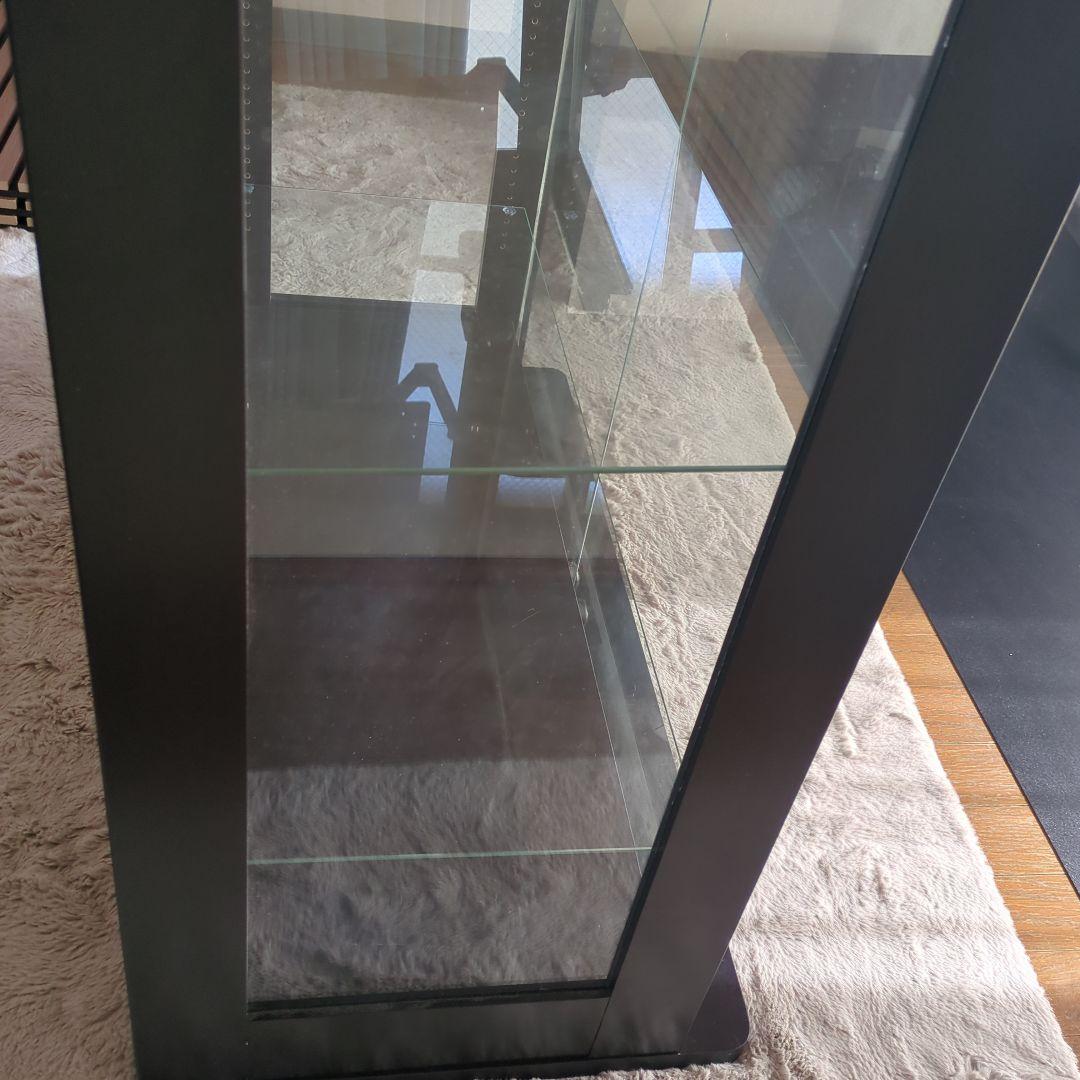 地球家具 コレクションケース DIO ワイド ロータイプ 背面ミラー付き