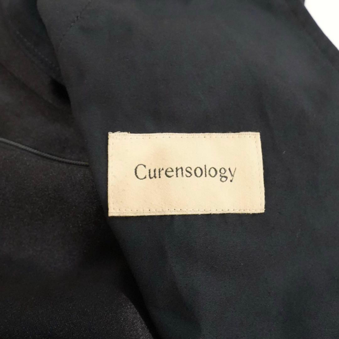 カレンソロジー curensology ダブルサテンタックパンツ 黒