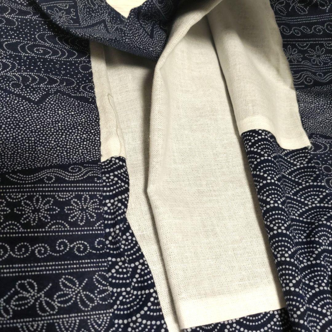 竺仙　籠染め　浴衣　ゆかた　リバーシブル　両目