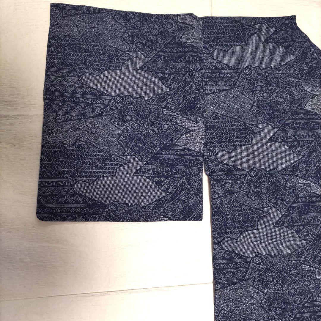 竺仙　籠染め　浴衣　ゆかた　リバーシブル　両目