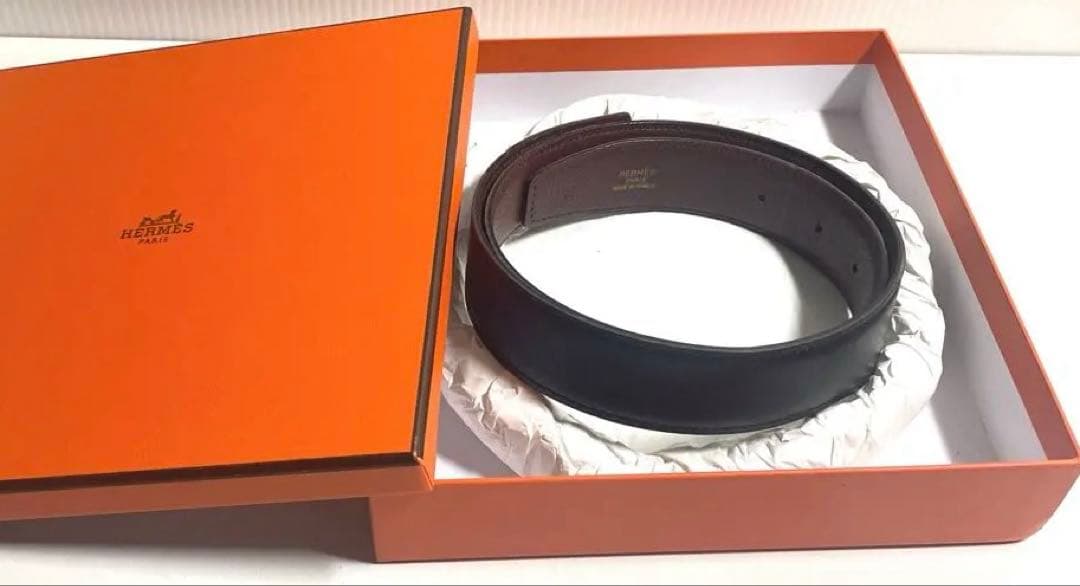 エルメス HERMES　ベルト ブラック　ブラウン 箱付き
