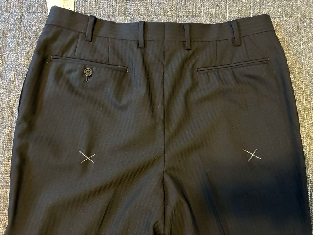 ヒルトン　HILTON スーツ　ストライプ　ブラック　super120's