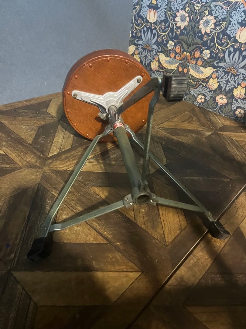 スツール 椅子 インテリア 昭和レトロ 当時物 高さ調整可能 アンティーク