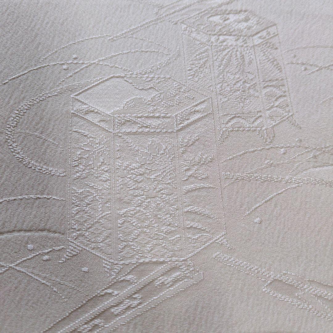 七五三３歳正絹縮緬柄入りの被布(新品）ミルキーホワイト色