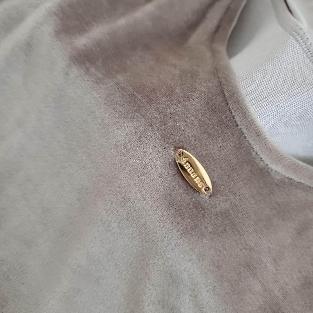 【OUR WACOAL×anuans】カップインベロアトップス　グレーベージュ