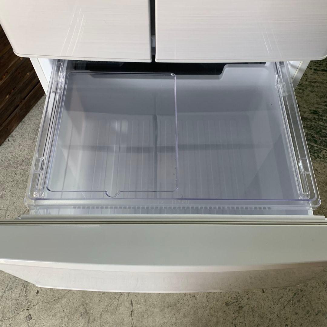 H073\" SHARP 6ドア冷凍冷蔵庫 SJ-PF46C-H 2017年製