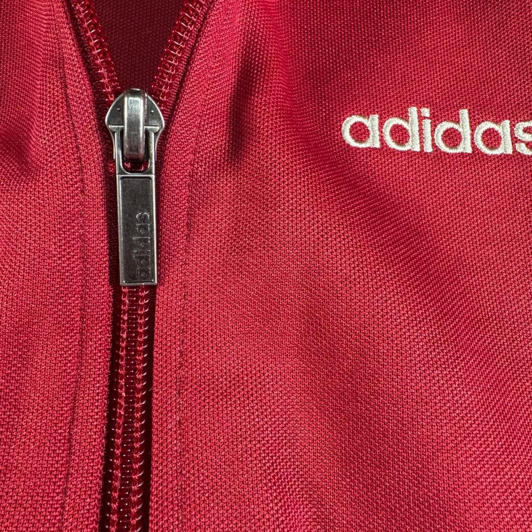 00s adidas アディダス トラックジャケット 赤 白ライン