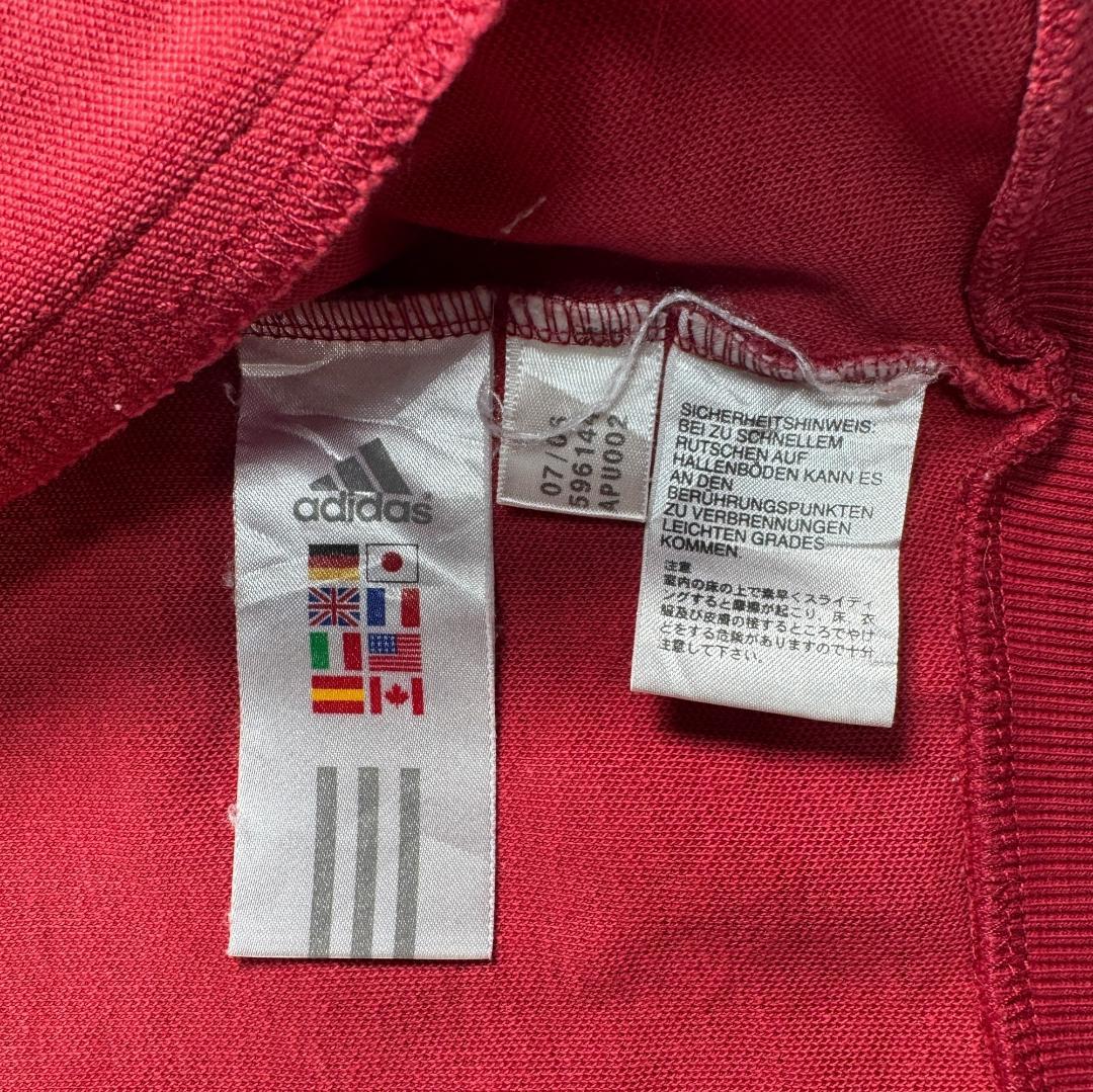 00s adidas アディダス トラックジャケット 赤 白ライン