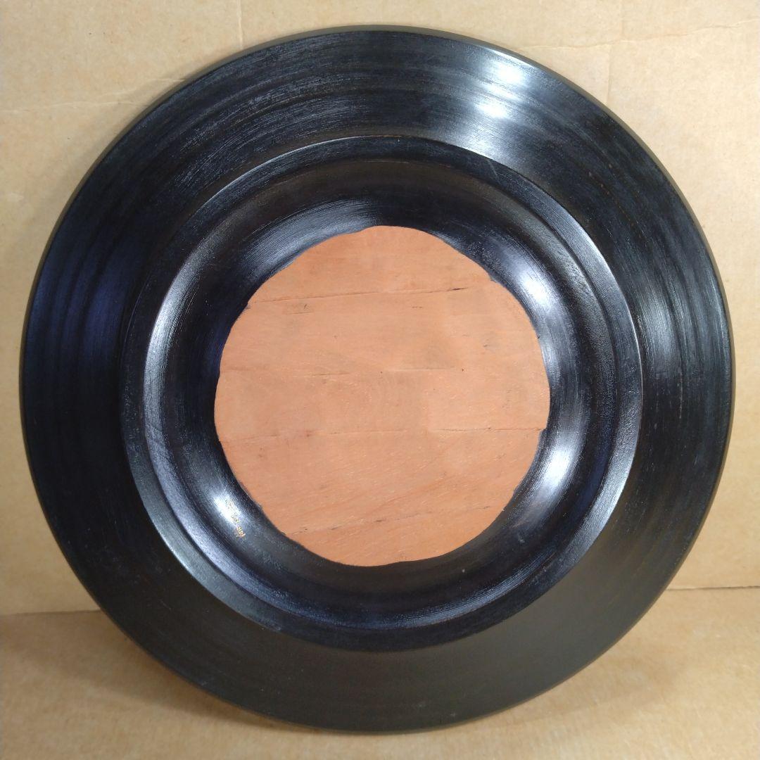 しんのすけ123【本物保証】四代川端近左 唐物写独楽菓子盆 塗共箱 最上手