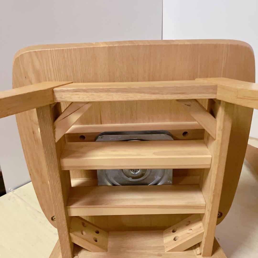天然木　木製　回転チェア　2脚セット　ダイニングチェア　回転椅子　北欧