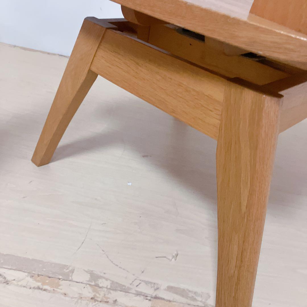 天然木　木製　回転チェア　2脚セット　ダイニングチェア　回転椅子　北欧