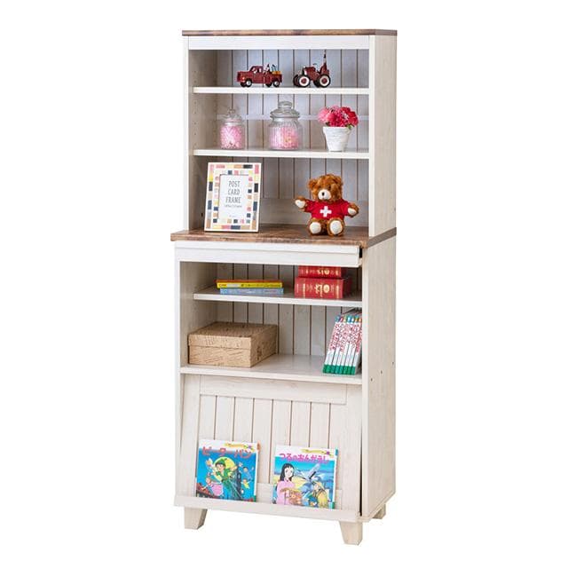 カントリースタイル フラップキャビネット 食器棚/収納棚 W60