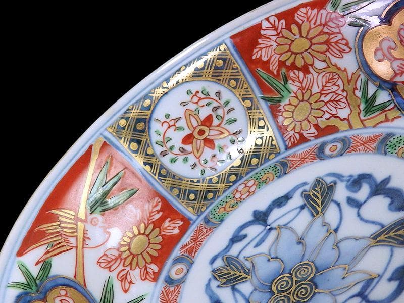 大聖寺伊万里　金襴手　窓絵　花鳥紋の図　春寒鉢　膾皿　５客　C770AS-CZt