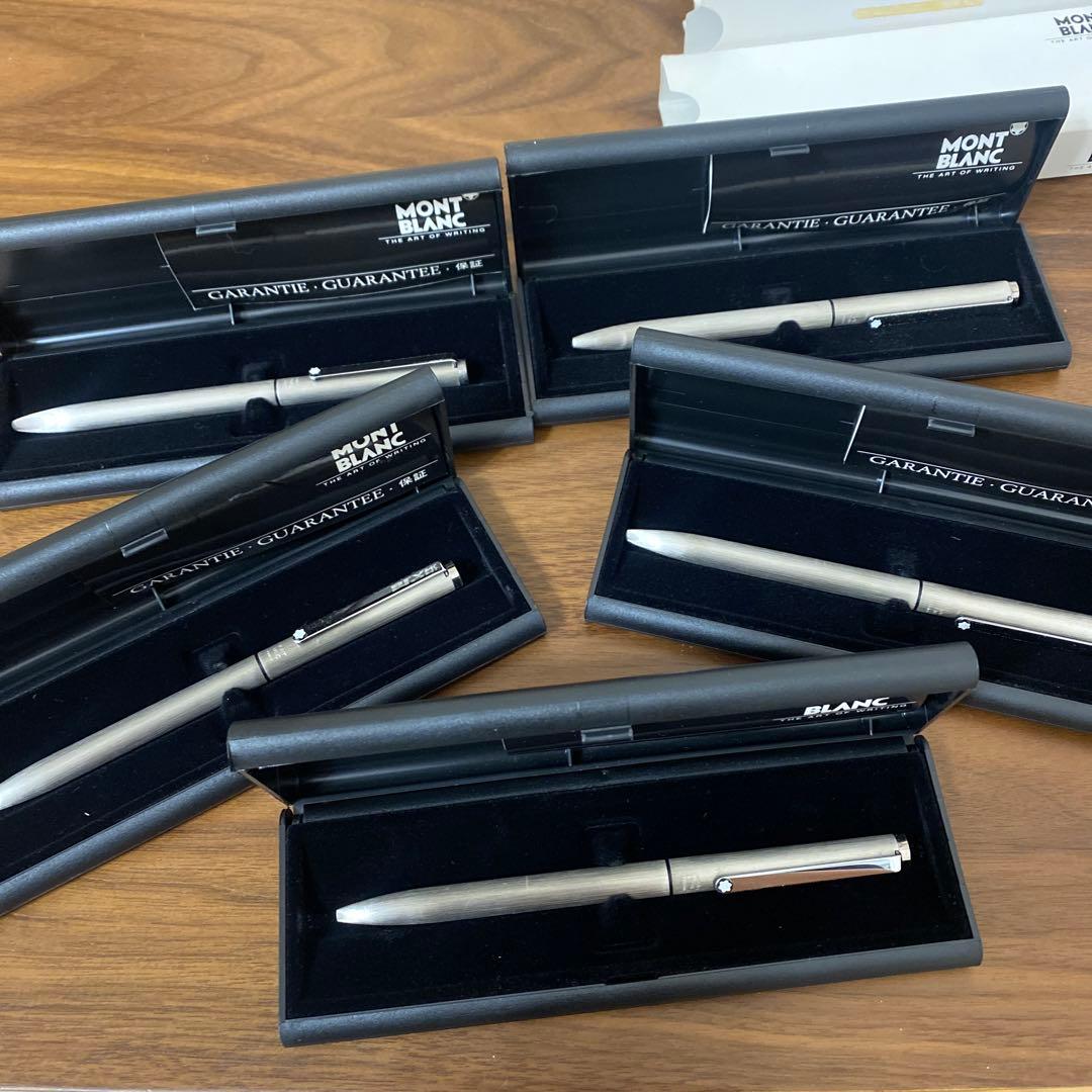MONTBLANC モンブラン ボールペン2色 ツイスト式 シルバー 5本セット