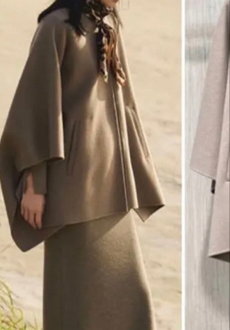 セオリーリュクス　カシミヤ　ウール　コート　ケープ　マント