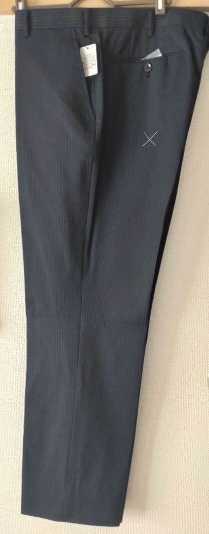 ★【未使用】ビジネススーツ 　3ピース　ストライプ　ネイビー　BB7