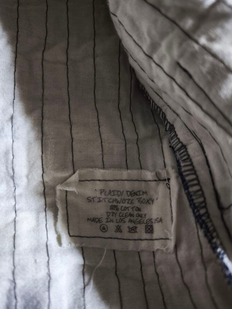 GREG LAUREN 再構築　ドッキング　チェックシャツジャケット　サイズ2