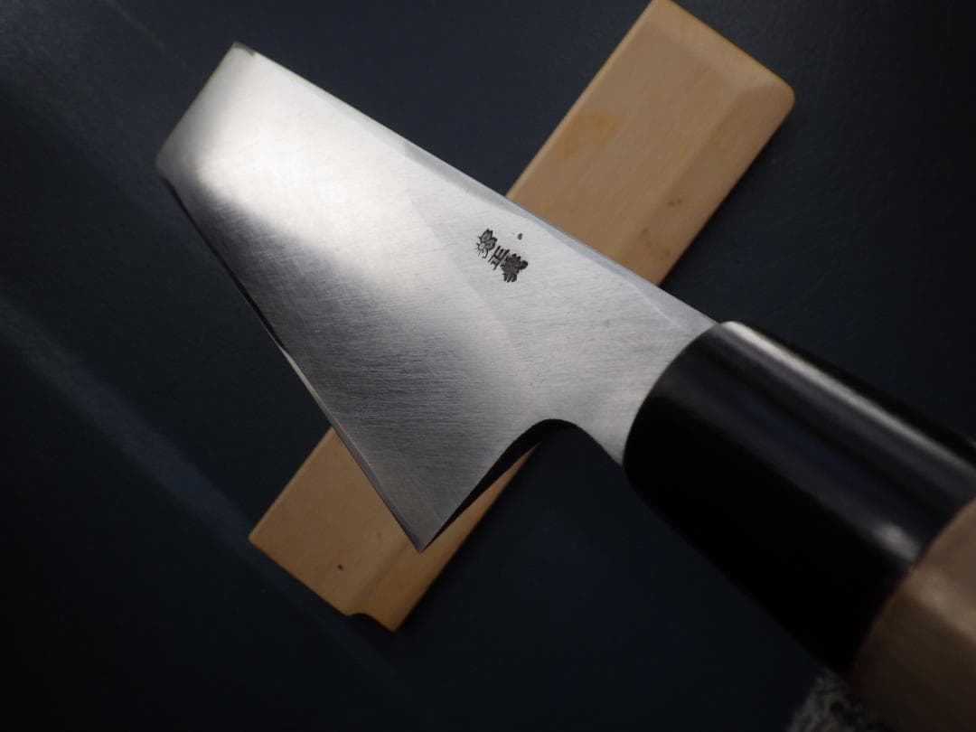 東型薄刃包丁★正義作★本水牛天然木柄★㊨手研ぎ済み・堺打刃物▲記名有▲