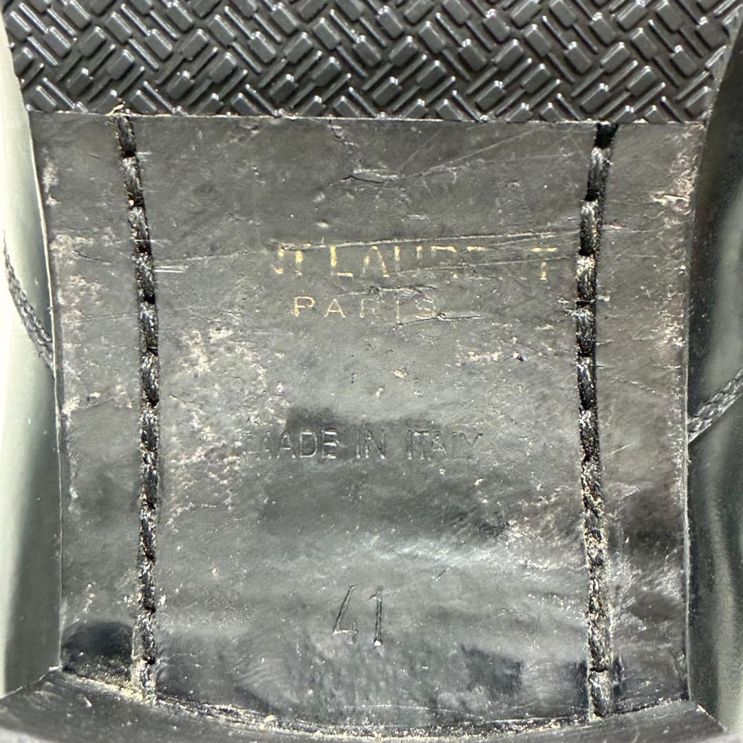 【○箱あり】SAINT LAURENT PARIS 本革 41 BLACK
