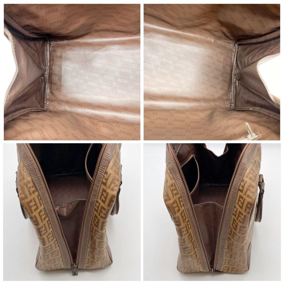 FENDI フェンディ　ズッキーノ　ハンドバッグ　ミニボストン　ファスナー難あり