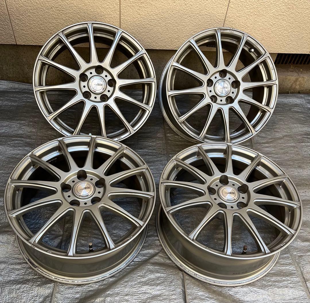 国産車17インチ 7J17 5/114 +38 ウェッズ製　アルミホイール1台分