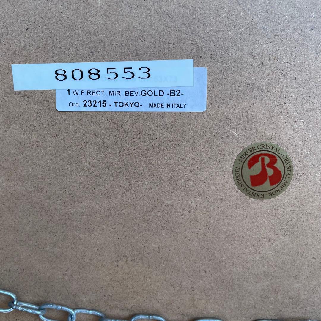 イタリア製 おしゃれ ミラー 壁掛け鏡 ウォールミラー　壁掛け　高級　ゴールド